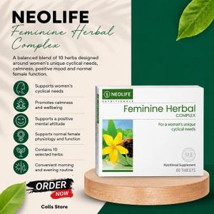 Vitanica  Feminine Herbal Complex 60 Tablets – Women’s Herbal Supplement for Cycle, Mood, Calmness & Wellness