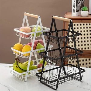 3-Tier Countertop Fruit Basket Storage