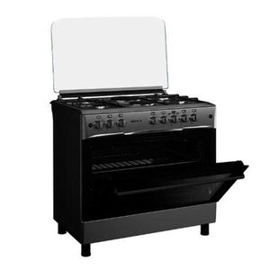 Home Maxi 90x60cm 4 Gas Burner 2 Electric Plate Gas Cooker - Inox