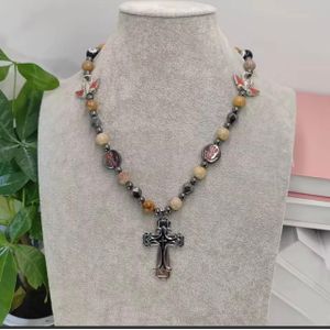 UNISEX PEARL BEAD MENS NECKLACE CUBAN CHOKER LUXURY