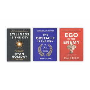Ryan Holiday 3 Books Collection Set (Ego Is The Enemy, The Obstacle Is The Way, Stillness Is The Key)