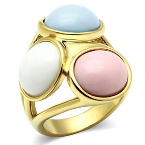 IP Gold Lust Synthetic Stone Ring