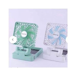 2 Foldable Solar Powered Mini Fan With USB Charging Port WITH FREE GIFT
