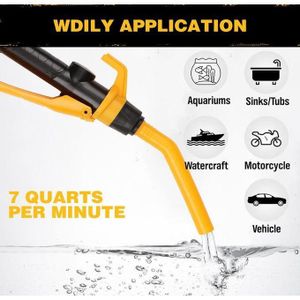 Portable Power Battery Pump, Battery Operated Electric Siphon Pump Water Transfer Pump, Easy to Use, Manual Portable Fu*l Pump and No-Spill Design Transfer Pump for Fu*l, Di*sel, Water Pump with Control Nozzle