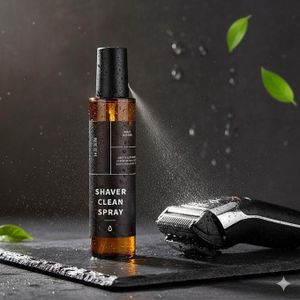POWERFUL Cleaning Spray for Electric Shaver, Shaving Head Cleaner for Razor, Hair Trimmer, Cleaning Fluid for Hair Clippers, Trimmer, Beard Trimmer Tool Cleaner and SANITIZER