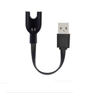 USB Charging Cable Compatible with Xiaomi Mi Band 3, Replacement Smart Watch Power Adapter Dock Cord Wire Accessories (Black)