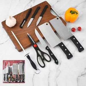 8 PCS KITCHEN KNIFE SETS And Knife Sharpener