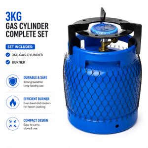 3kg Cylinder With Iron Sitter and Burner - Best Quality 