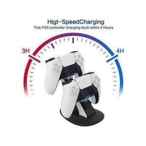 Home Sony New Dock PS5 Controller Charger DualSense Charging Dock Station PS5 Pad Dual USB Handle Fast 5V