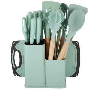 Silicone Kitchen utensil set - Non-Stick Cooking Utensils with Holder