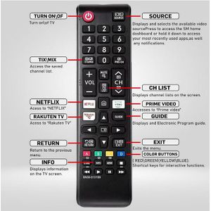 Samsung Universal Replacemnet Remote LED LCD UHD HD 4K 8K ULTAR QLED SMART
