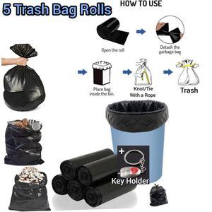 Heavy Duty Trash/ Refuse Waste Bin Nylon Bag - 1 Roll