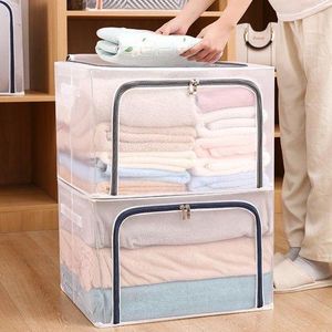 2PCS Foldable Shelf Storage Box, Fabric Folding Storage Basket with Handle (60*45*40cm)