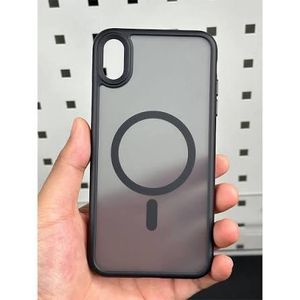 IPhone X Urban style black Transparent Magsafe Magnetic Back Case