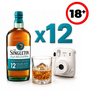 Singleton 12YRS Scotch Whisky 70cl – Pack of 12 with Free Instax Camera