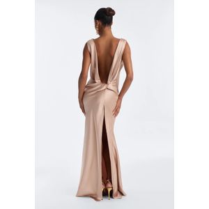 Wildflowers High Slit Satin Maxi Dress