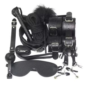 10-in-1 Premium BDSM Restraint Kit - PU Leather Bondage Set + BONUS Storage Bag