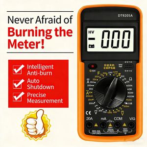 Smart Digital Multimeter Auto Range  NCV With Anti-burn Multi-function Tester with Overload Protection