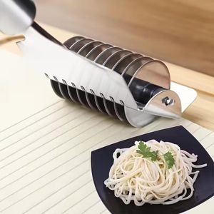 1pc Stainless Steel Manual Rolling Cutter, Multi-Purpose Noodle and Scallion Cutting Tool, Fried Dough Stick and Noodle Divider