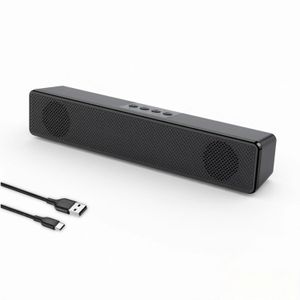 ShebSheb Wireless Bluetooth 5.0 Soundbar Speaker with Dual Drivers, Supports TF Card & USB Drive Input, Compatible with TV, Laptop, and Home Entertainment