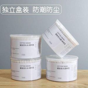 High-Quality 500pcs Cotton Swab Sticks with Smooth Polished Finish and Strong Wooden Handles – Double-Head Soft Cotton Tips Durable, Flexible, and Safe Cotton Buds Packed in a Hygienic Storage Container Perfect for Women, Men, Makeup Artists - 500pcs