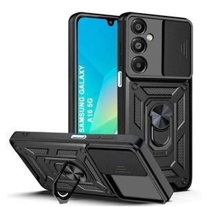 Armor back case with sliding camera protector for Samsung Galaxy a16 - black