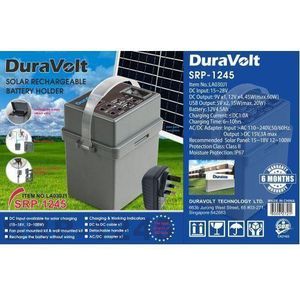 Duravolt Solar Rechargebale Pack for powering DC Fans SRP-1245 (only charger)