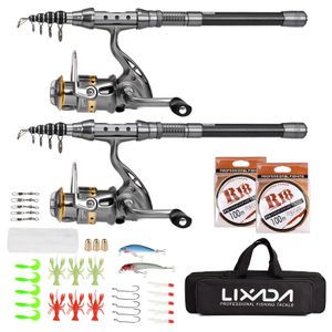 Lixada Fishing Pole Combo Set 2PCS Rod And Reel Telescopic Fishing