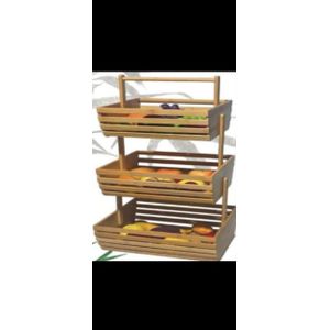 Three step Multi Purpose Bamboo basket
