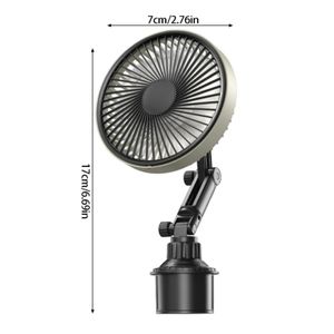 Portable Cup Holder Fan with 3 Adjustable Wind Speeds Texture Easy Installation Suitable for Various Vehicles Vehicle Cooling Fan