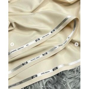 Top Class Quality Silver Dust Italian Fabric Senator Material for Unisex Use: Cream (4yards)
