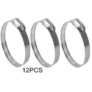 3 Inches Stainless Steel Hose Clamp Clip X 12Pieces