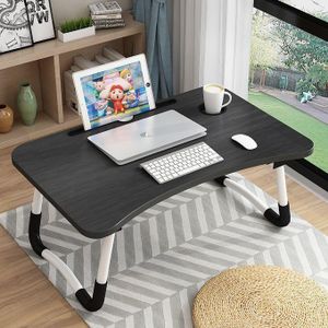 Multipurpose Foldable Wooden Laptop Table Bedside Table With Cup Holder