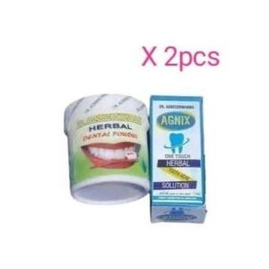 Agnes Nwamma Dental Liquid 7.5ml + Powder For Toothache 80ml - 2 Sets (NAFDAC Reg. No. A7-2265L)