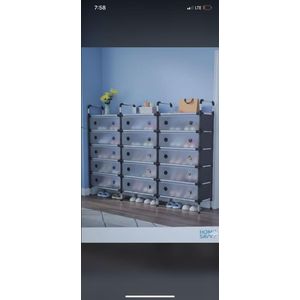7In1 Layer Multifunctional Shoe Rack With Cover 