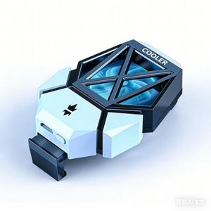 Mobile phone back clip cooling fan, low noise, high wind power phone coolerfor Gaming Live Streaming Compatible with 4-6.7 Inch Phones