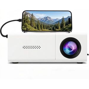 1080P Portable Projector 6000lm Auto Keystone Correction Home Theater Portable 1080P projector with auto keystone correction, USB and HDMI ports for home theater, camping and movies. 