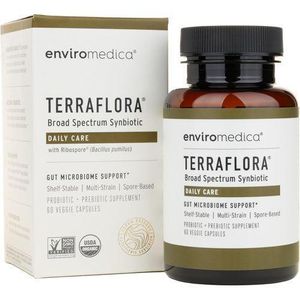 Enviromedica Terraflora Daily Care Synbiotic Of Probiotics And Prebiotics For Women And Men 60 Ct
