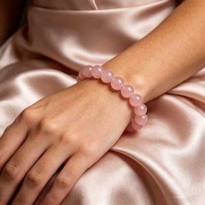 DJL Natural Pink Crystal Beaded Bracelet for Women