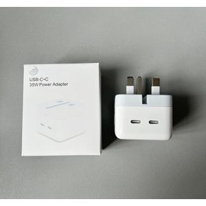 Dual Type-C Port Fast Wall Charger UK PLUG