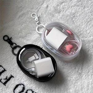 ShebSheb  Transparent Cable Organizer - Portable Storage Bag for Cables, Earbuds, Lipsticks