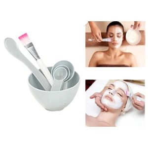 Skincare Cosmetics 4in1 Face Mask Bowl Mixing Set - Gray