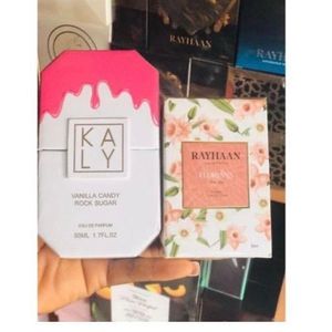 Genie Kaly Vanilla Candy Rock Sugar EDP Perfume Natural Spray 50ml And Rayhaan Floriana 50ml