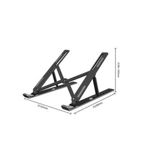 Foldable Laptop Stand with 7 Adjustable Height Levels, Sturdy Plastic Portable Holder for Laptop (black)