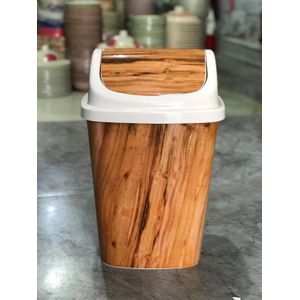 Waste Can With Swing Lid And Trash Bags - 1pc