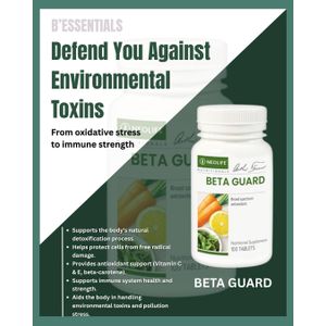 Neo NEOLIFE GNLD Beta Guard 100 Tablets Antioxidant Supplement for Cellular Protection, Detox Support, Immune System Health, Heart Wellness & Overall Vitality Support
