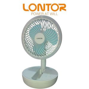 Lontor 6 inches Rechargeable Mini Fan – 4000mAh, Portable, Silent Cooling