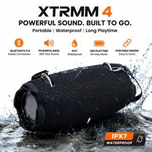Super Bass Bluetooth Speaker with 16000mAh Battery, Portable Wireless Speaker with Shoulder Strap 