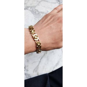 Men's biker  hand chain gold