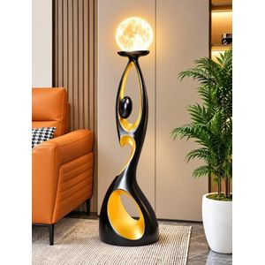 Modern Nordic Abstract Figurative Sculpture "Moon" Floor Lamp (also known as the Abstract Human Form Moon Floor Lamp).